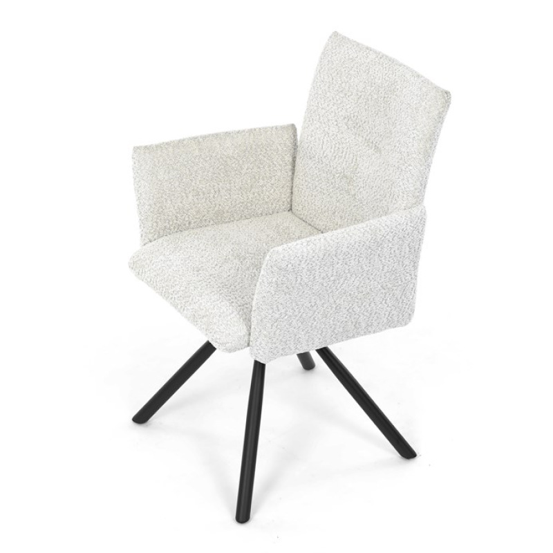 Jídelní židle, krémová, látka bouclé, DCH-W1117 CRM2 15