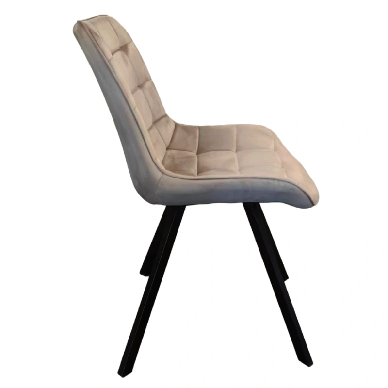 Jídelní židle, šedohnědá Taupe Velvet látka/černá, SAMIRA 5