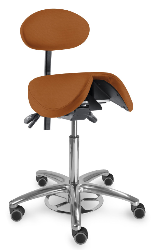 Zdravotnická židle se sedlovým opěradlem 1215 S CLEAN, čalounění umělá kůže Silvertex, Mediflex 13