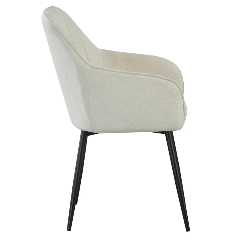 Designové křeslo, krémová/černá, VAJRO 2