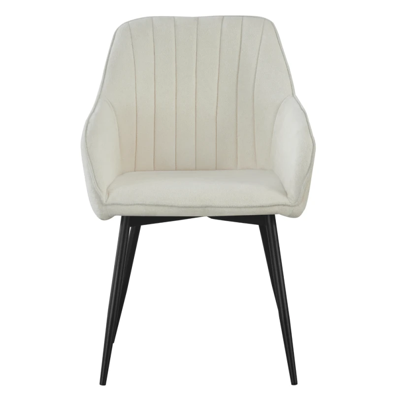 Designové křeslo, krémová/černá, VAJRO 1