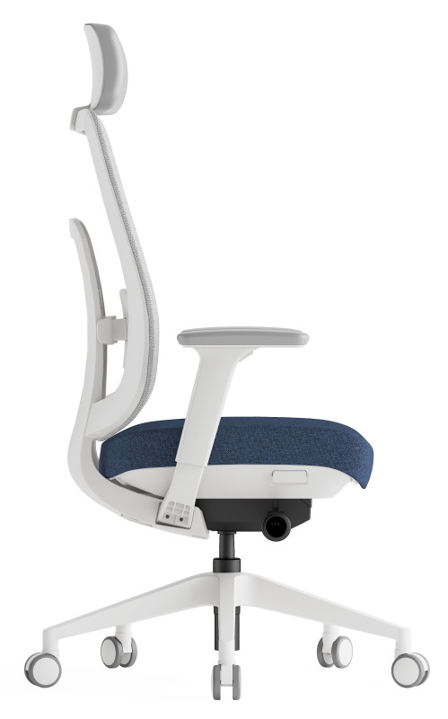 KREDE Kancelárska stolička K42 WHITE modrá 1