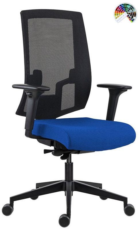 Kancelárska stolička 2900 SYN SL LAPEL BLACK WHITE čalúnenie BLOOM MEDITAP koženka 10