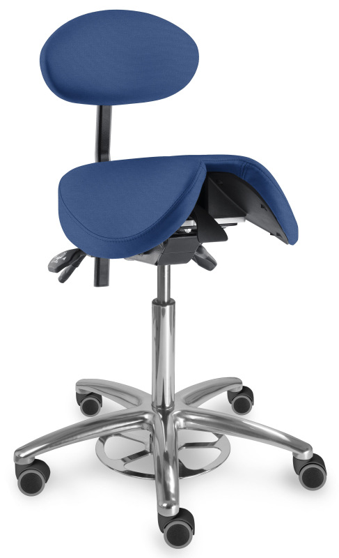 Zdravotnická židle se sedlovým opěradlem 1215 S CLEAN, čalounění umělá kůže Silvertex, Mediflex 5