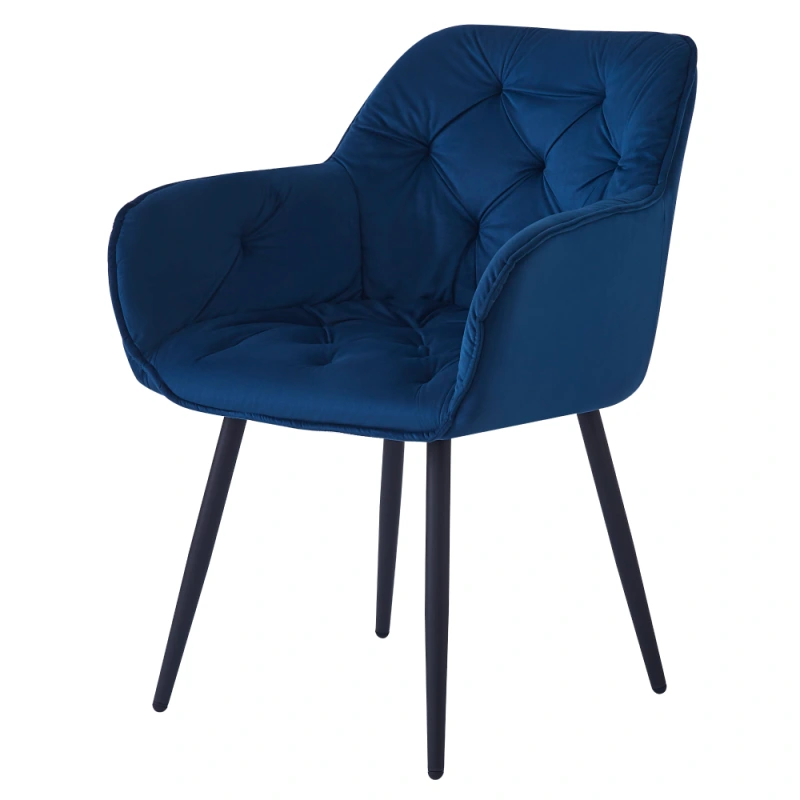 Designové křeslo, modrá Velvet látka, FEDRIS NEW 1