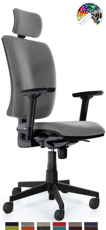 Kancelárska stolička LARA čalúnenie KOŽENKA Silvertex, Valencia 13