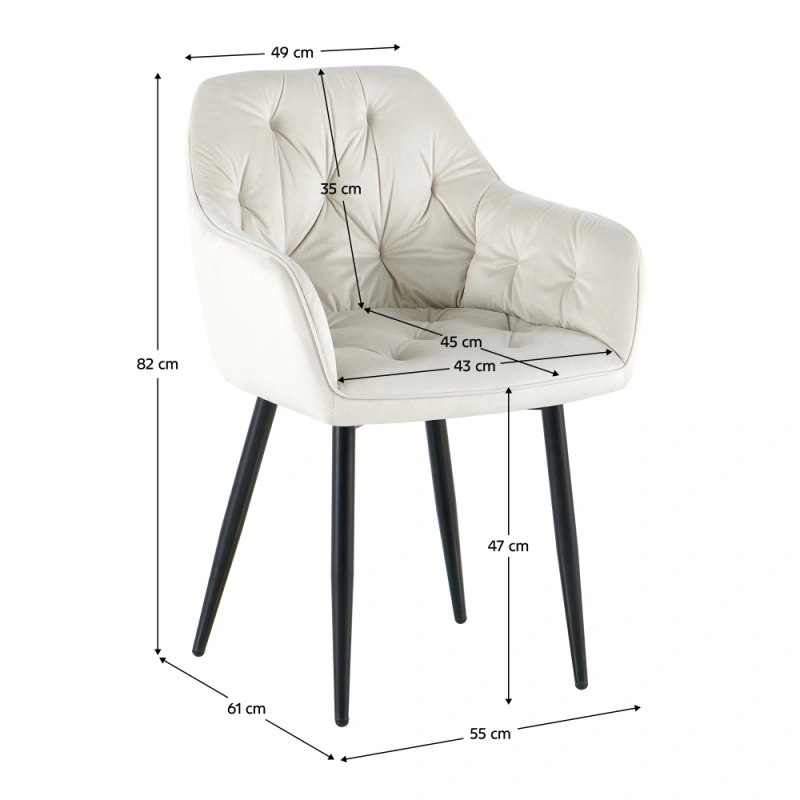 Designové křeslo, béžová Velvet látka, FEDRIS 2 NEW 2