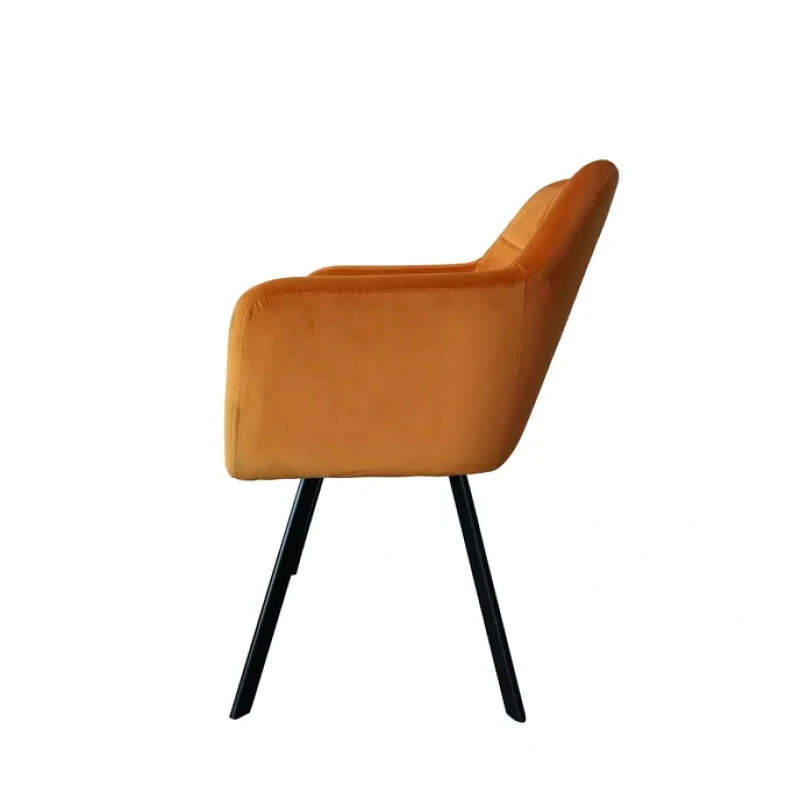 Kreslo, látka zamat horčicová/čierna, ZERON NEW 1