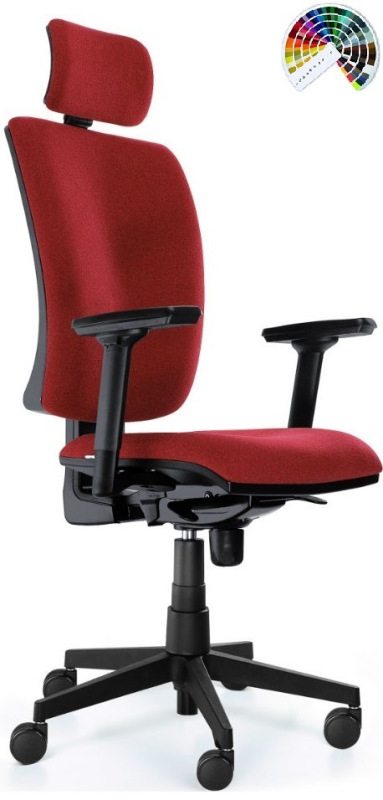 Kancelárska stolička LARA čalúnenie KOŽENKA Silvertex, Valencia 16