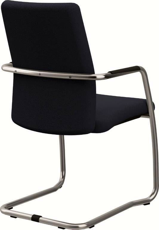 Konferenčná rokovacia stolička OLYMP PLUS čalúnenie KOŽENKA Valencia, Silvertex 8