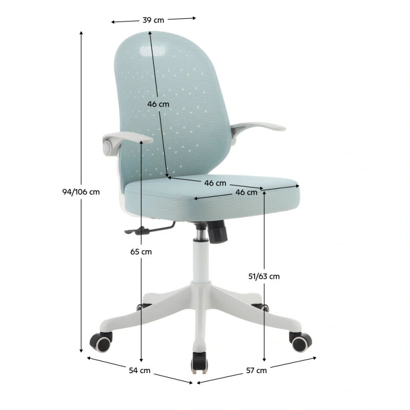 Otočná stolička, neomint/biela, TARIA 1