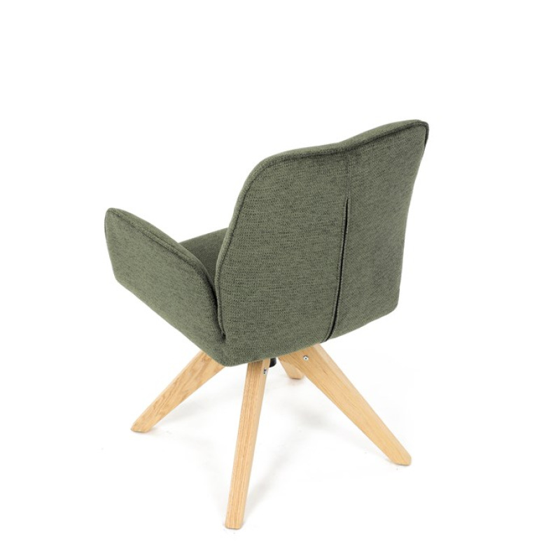 Jídelní židle, zelená, látka, DCH-C2148 GRN2 18