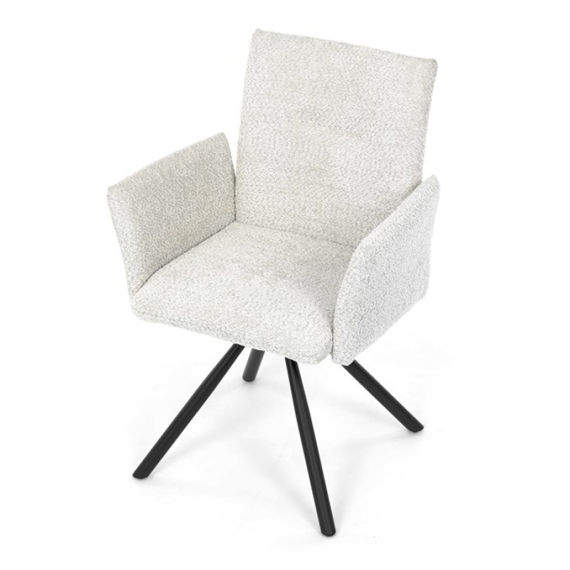 Jídelní židle, krémová, látka bouclé, DCH-W1117 CRM2 14