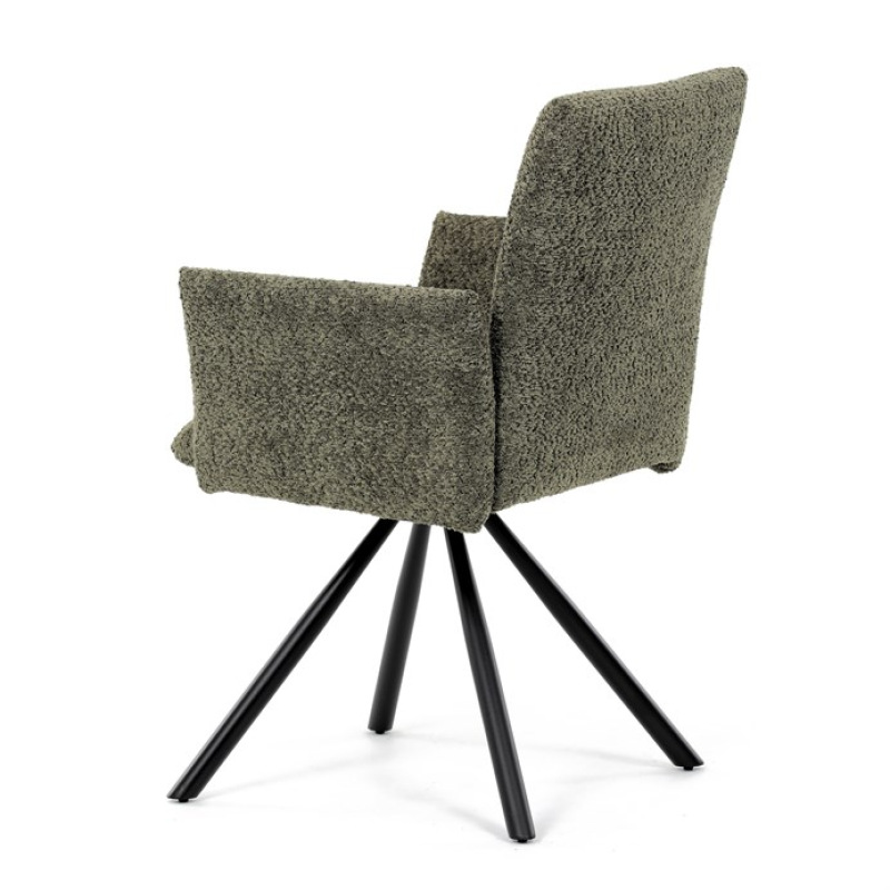 Jídelní židle, zelená, látka bouclé, DCH-W1117 GRN2 4