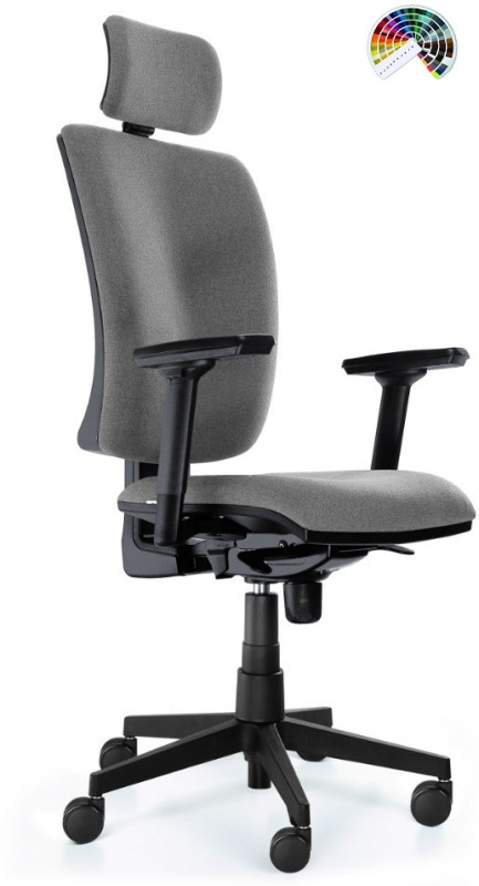 Kancelárska stolička LARA čalúnenie KOŽENKA Silvertex, Valencia