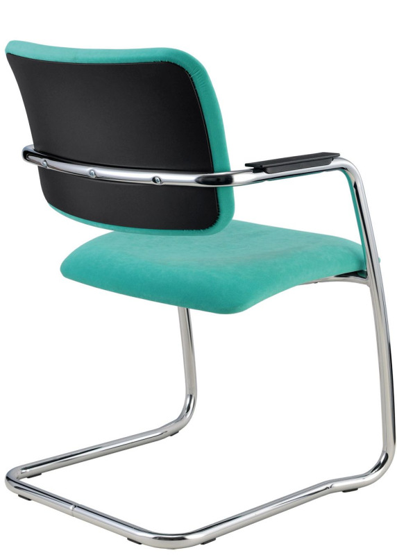 Konferenčná rokovacia stolička OLYMP čalúnenie KOŽENKA Valencia, Silvertex 4