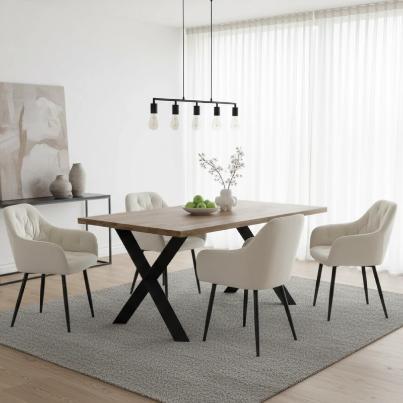 Designové křeslo, béžová Velvet látka, FEDRIS 2 NEW 1