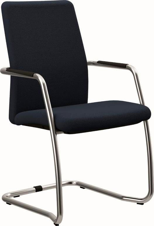 Konferenčná rokovacia stolička OLYMP PLUS čalúnenie KOŽENKA Valencia, Silvertex 7