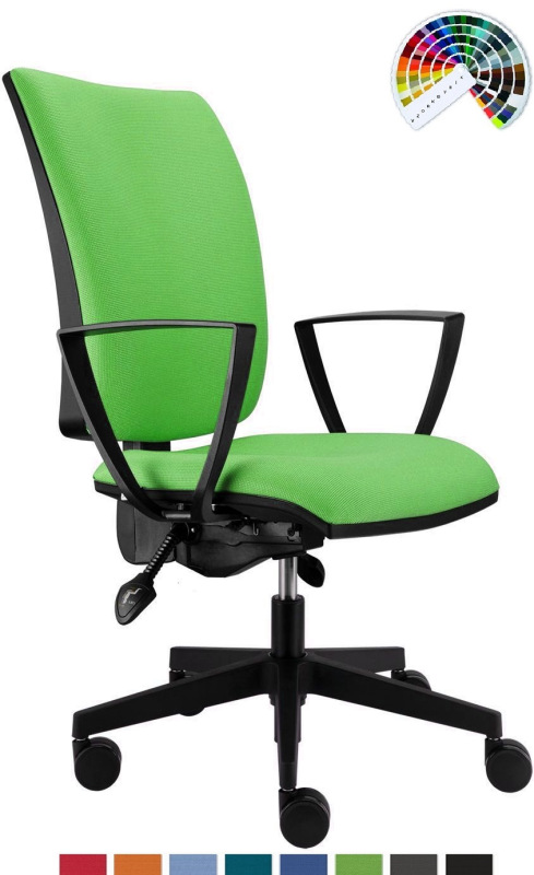 Kancelárska stolička LARA čalúnenie KOŽENKA Silvertex, Valencia 12