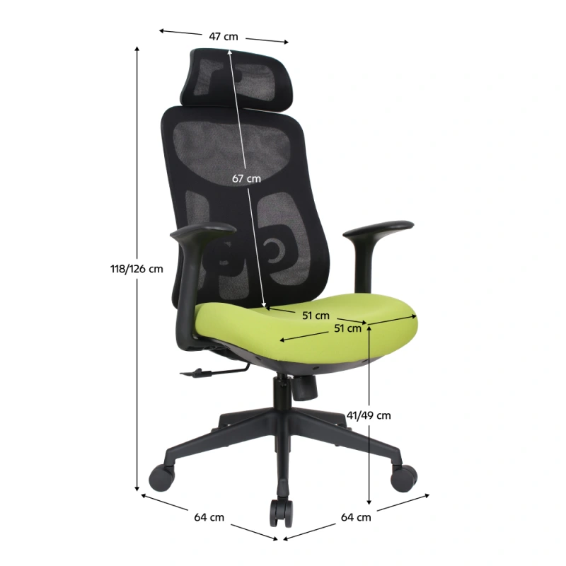 Kancelářské křeslo, zelená/černá, SULIVAN 5