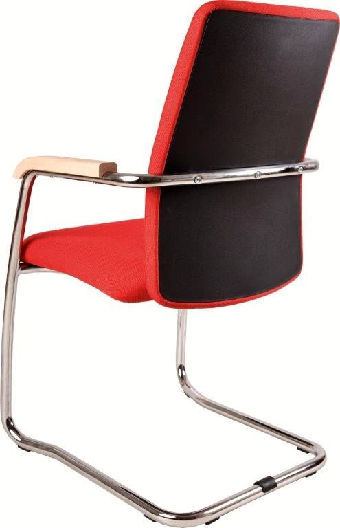 Konferenčná rokovacia stolička OLYMP PLUS čalúnenie KOŽENKA Valencia, Silvertex 5