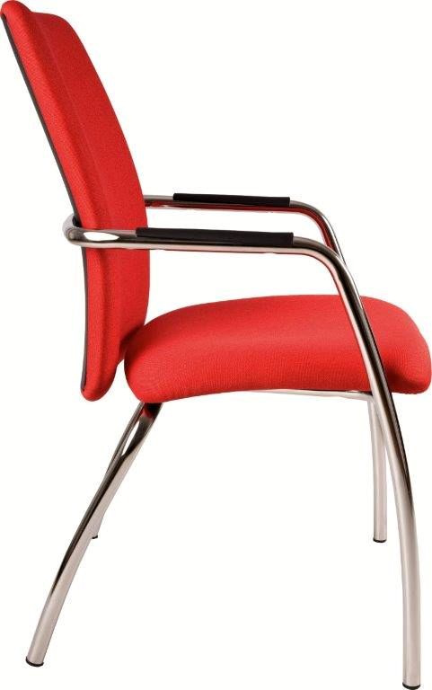 Konferenčná rokovacia stolička OLYMP PLUS čalúnenie KOŽENKA Valencia, Silvertex 1