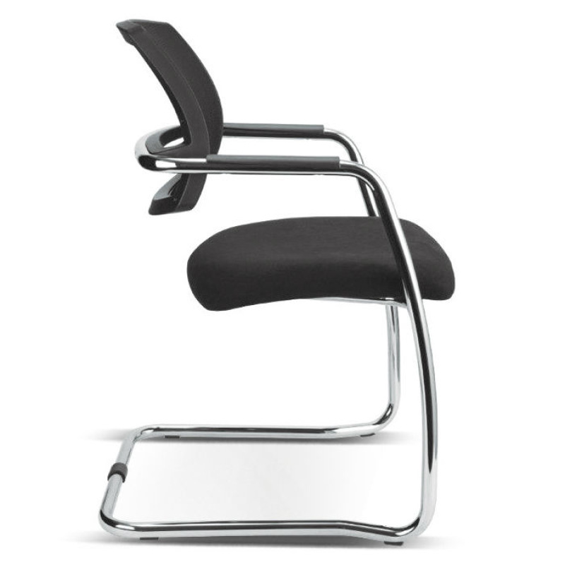 Konferenčná rokovacia stolička OLYMP čalúnenie KOŽENKA Valencia, Silvertex 6