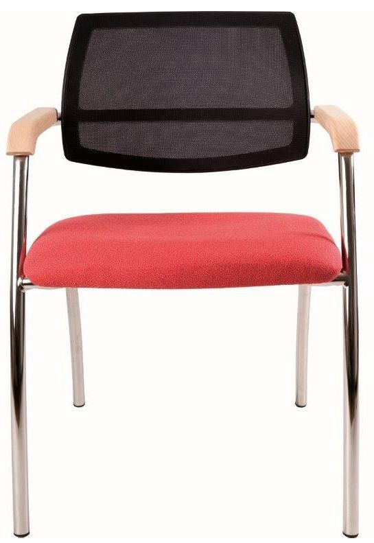 Konferenčná rokovacia stolička OLYMP čalúnenie KOŽENKA Valencia, Silvertex 13