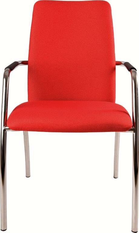 Konferenčná rokovacia stolička OLYMP PLUS čalúnenie KOŽENKA Valencia, Silvertex 4