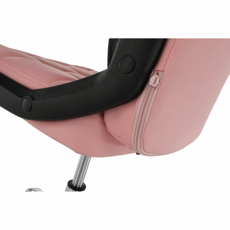 Kancelárske kreslo, ružová ekokoža, RULIS 8