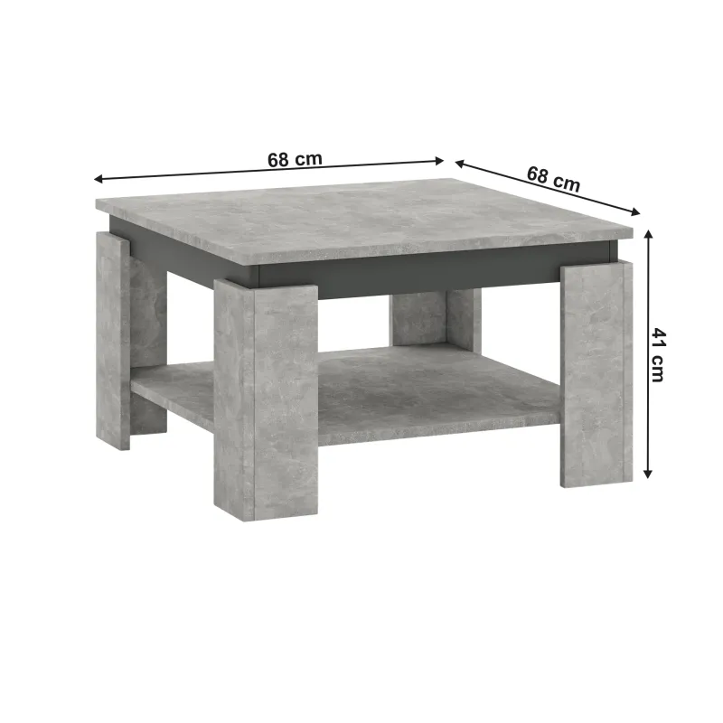 Konferenčný stolík, betón/grafit, LEJSY