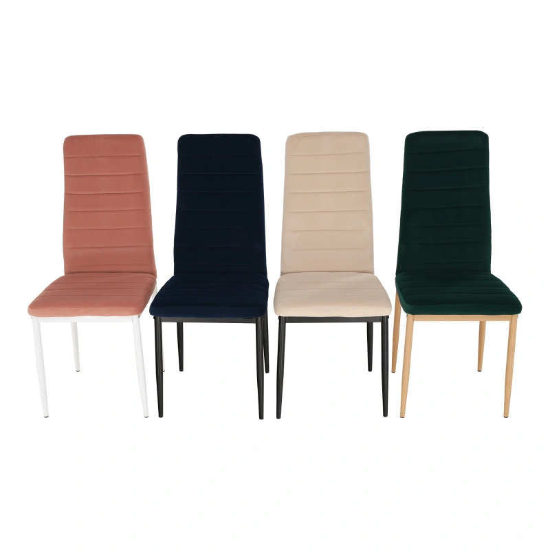 Židle, růžová, velvet látka / bílý kov, COLETA NOVA 10