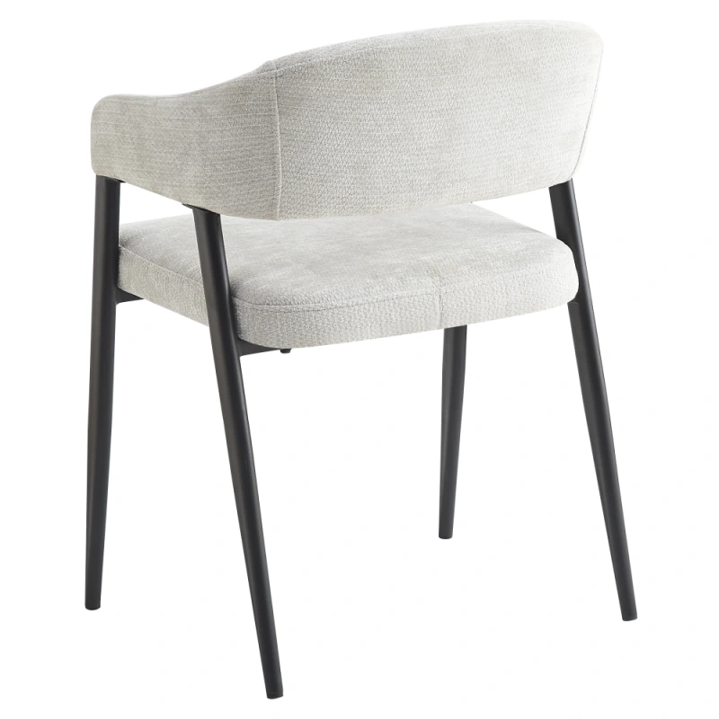 Dizajnové jedálenské kreslo, svetlosivá/čierna, NIZAR TYP 2 4