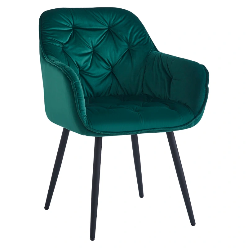 Designové křeslo, zelená Velvet látka, FEDRIS NEW