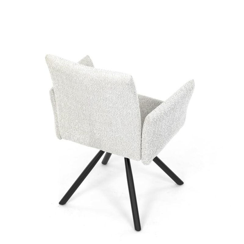 Jídelní židle, krémová, látka bouclé, DCH-W1117 CRM2 20