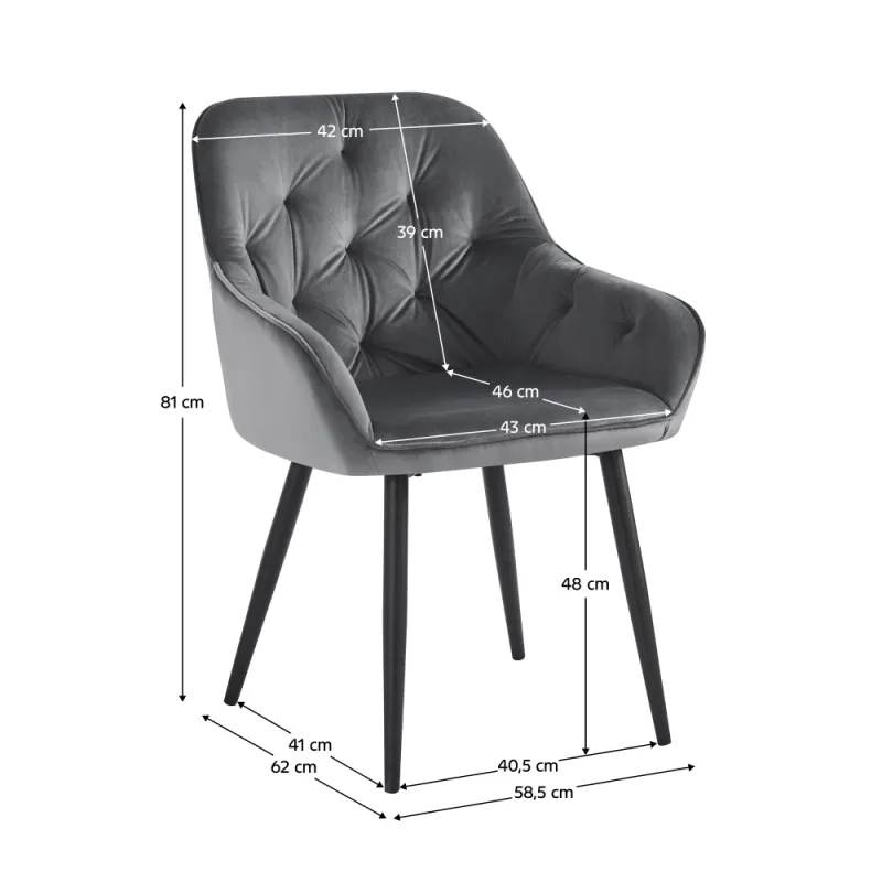 Designové křeslo, šedá Velvet látka, VERIO 5