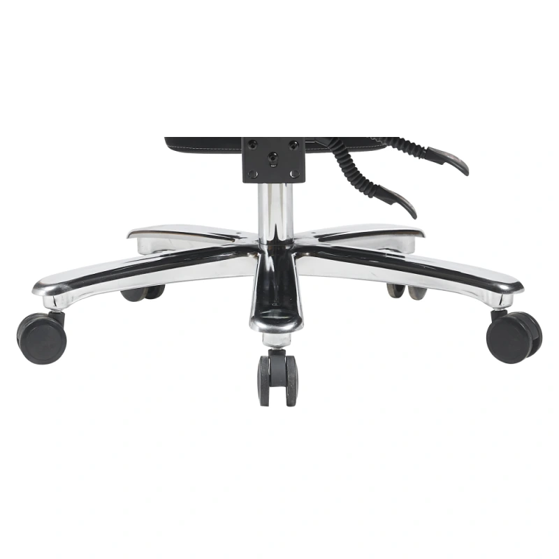 Kancelářské křeslo, černá ekokůže/chrom, nosnost 150 kg, URIEN 1