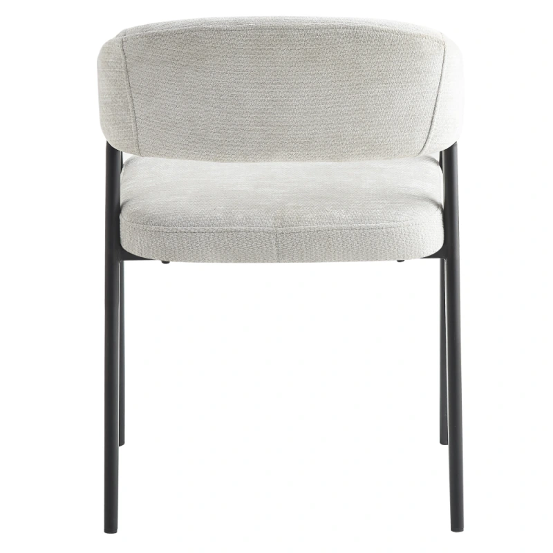 Dizajnové jedálenské kreslo, svetlosivá/čierna, NIZAR TYP 2 3