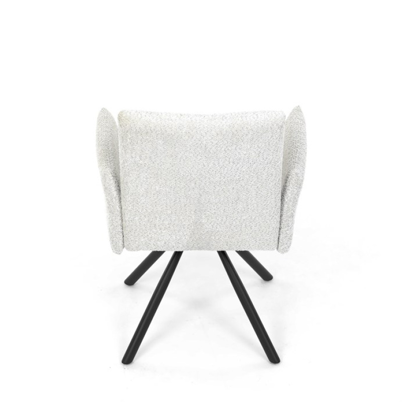 Jídelní židle, krémová, látka bouclé, DCH-W1117 CRM2 19