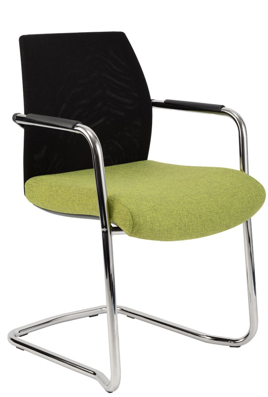 Konferenčná stolička GAME PROKUR VIP sieť čalúnenie KOŽENKA Silvertex, Valencia 4