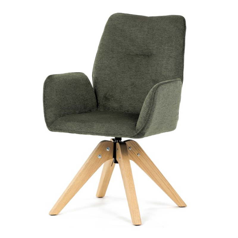 Jídelní židle, zelená, látka, DCH-C2148 GRN2 2