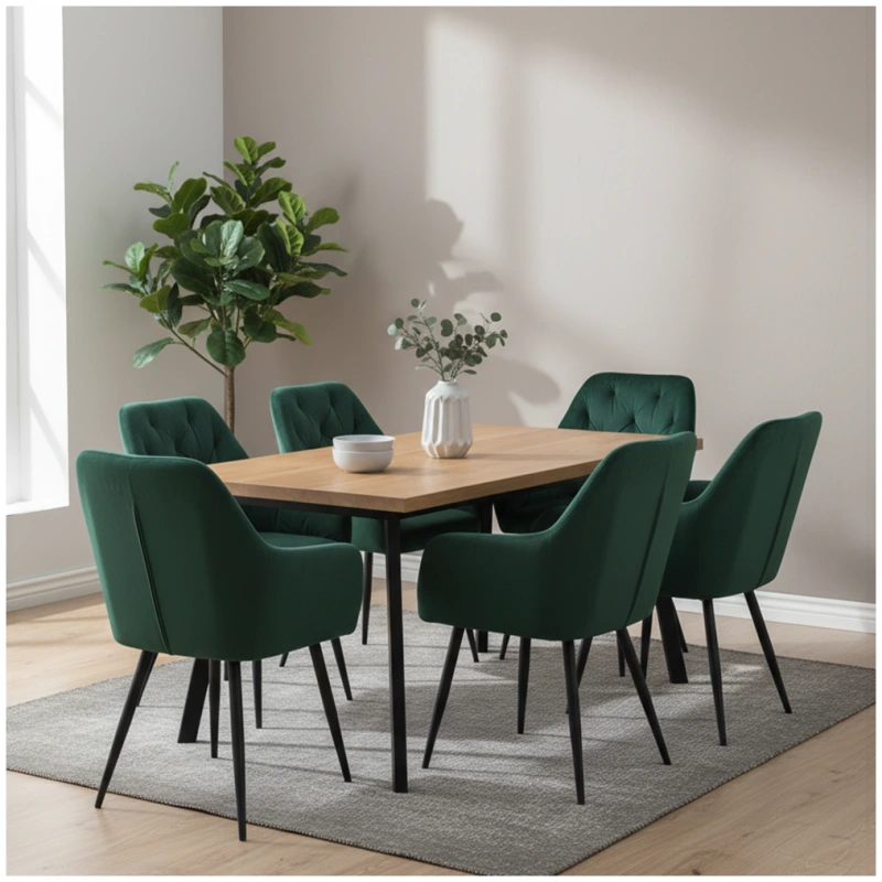 Dizajnové kreslo, tmavozelená Velvet látka, VERIO NEW 2