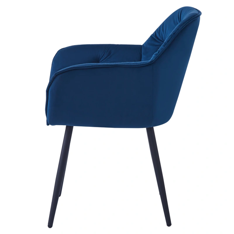 Dizajnové kreslo, modrá Velvet látka, FEDRIS 2 NEW 4