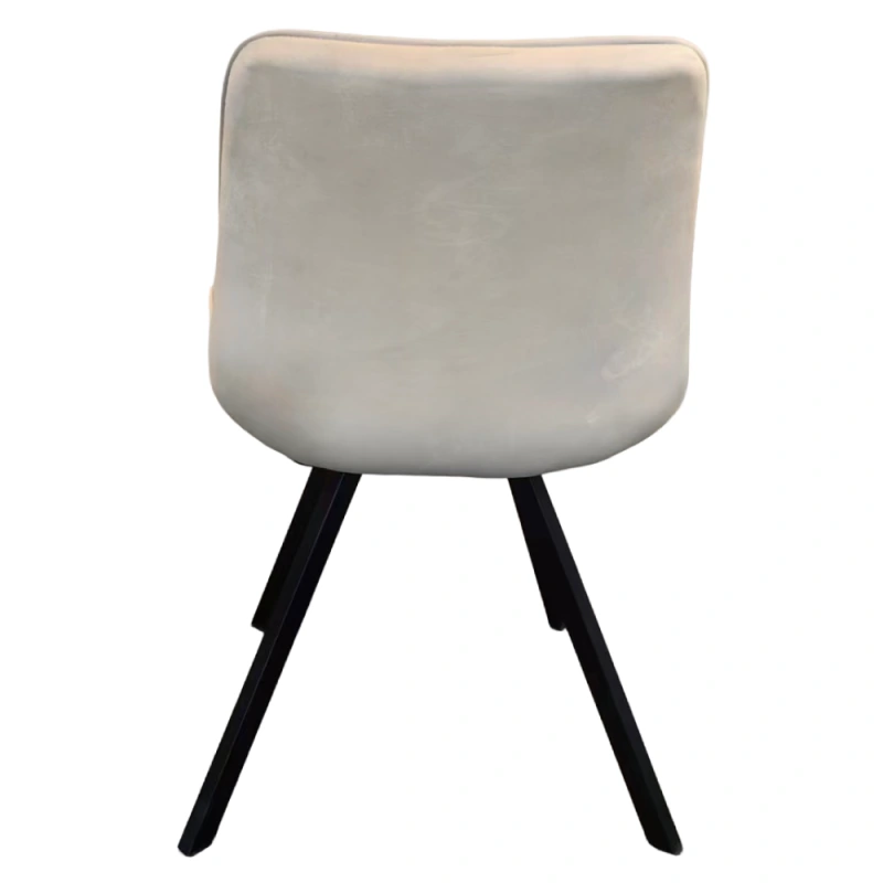 Jídelní židle, béžová Velvet látka/ černá, SAMIRA 1