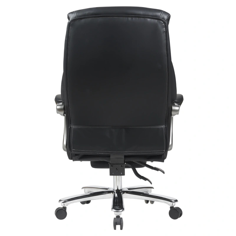 Kancelářské křeslo, černá ekokůže/chrom, nosnost 150 kg, URIEN 4