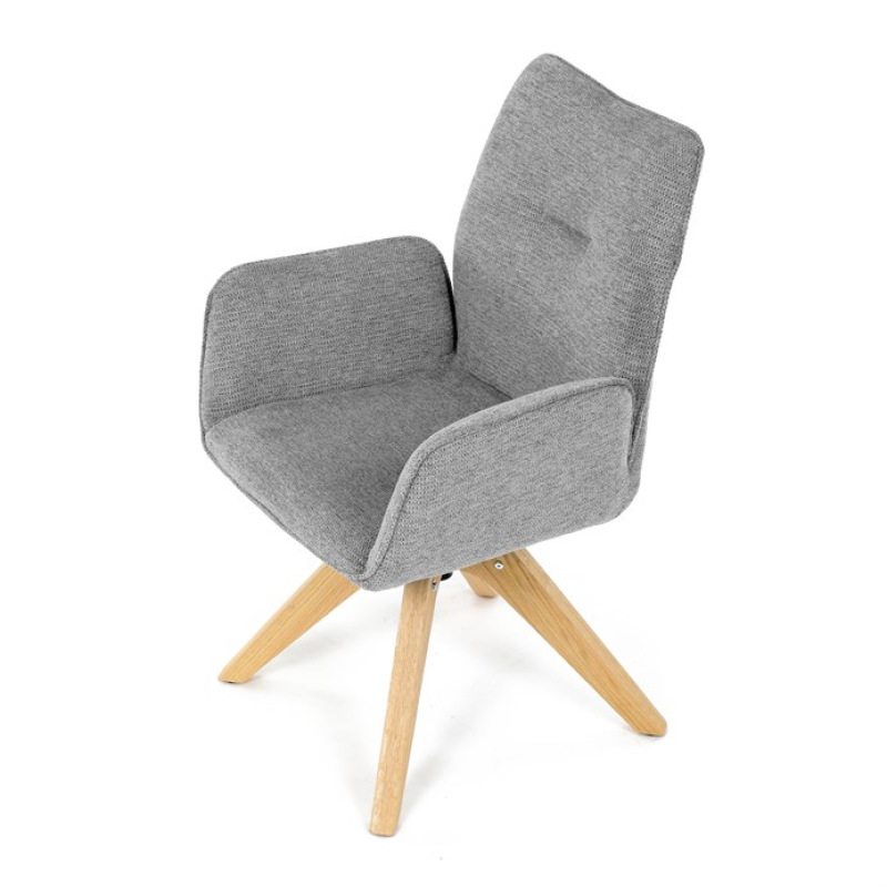 Jídelní židle, šedá, látka, DCH-C2148 SIL2 15