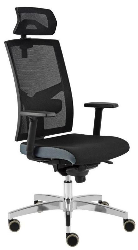 Kancelárska stolička GAME ŠÉF VIP čalúnenie KOŽENKA Silvertex, Valencia 3