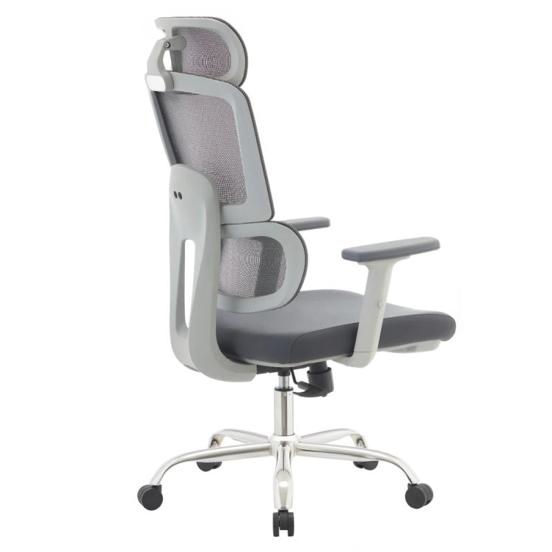 Kancelářské křeslo, šedá/chrom, BYRON 3