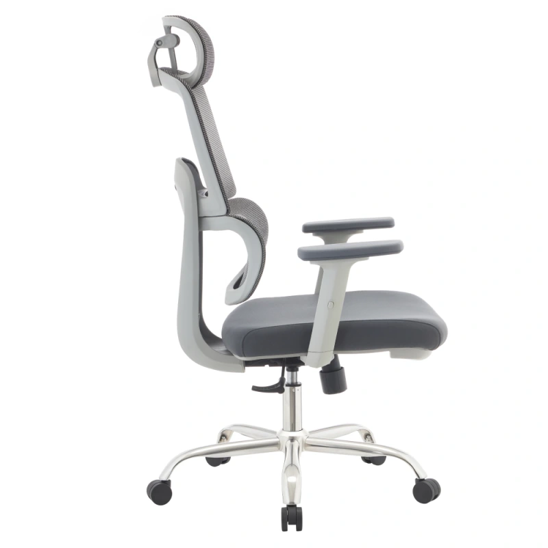 Kancelářské křeslo, šedá/chrom, BYRON 2