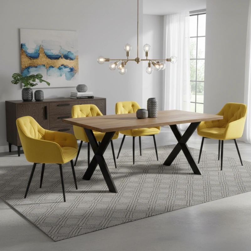 Designové křeslo, žlutá Velvet látka, FEDRIS 2 NEW 1